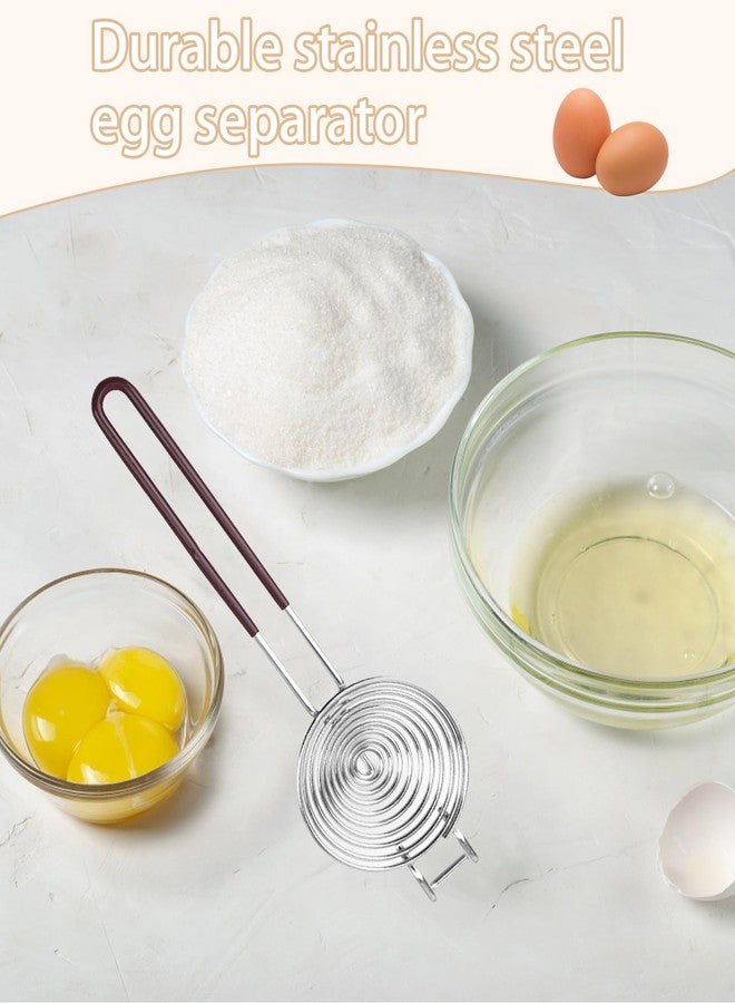 INIMAGINE Egg Yolk Separator, Egg White Separator, Premium Egg White Separator Tool with Non-Slip Handle for Baking and Cooking, Durable Kitchen Gadget for Eggs - Image 3